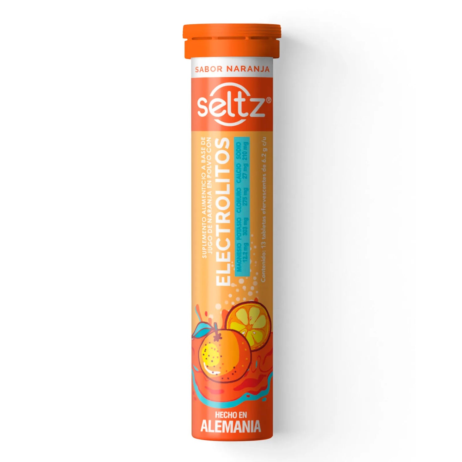 ELECTROLYTES (SELTZ) 13 EFFERVESCENT TABLETS ORANGE FLAVOR 6.2G
