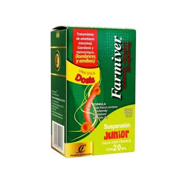 FARMIVER (QUINPHIMIDE-ALBENDAZOLE) 200/400MG 20ML SUSPENSION