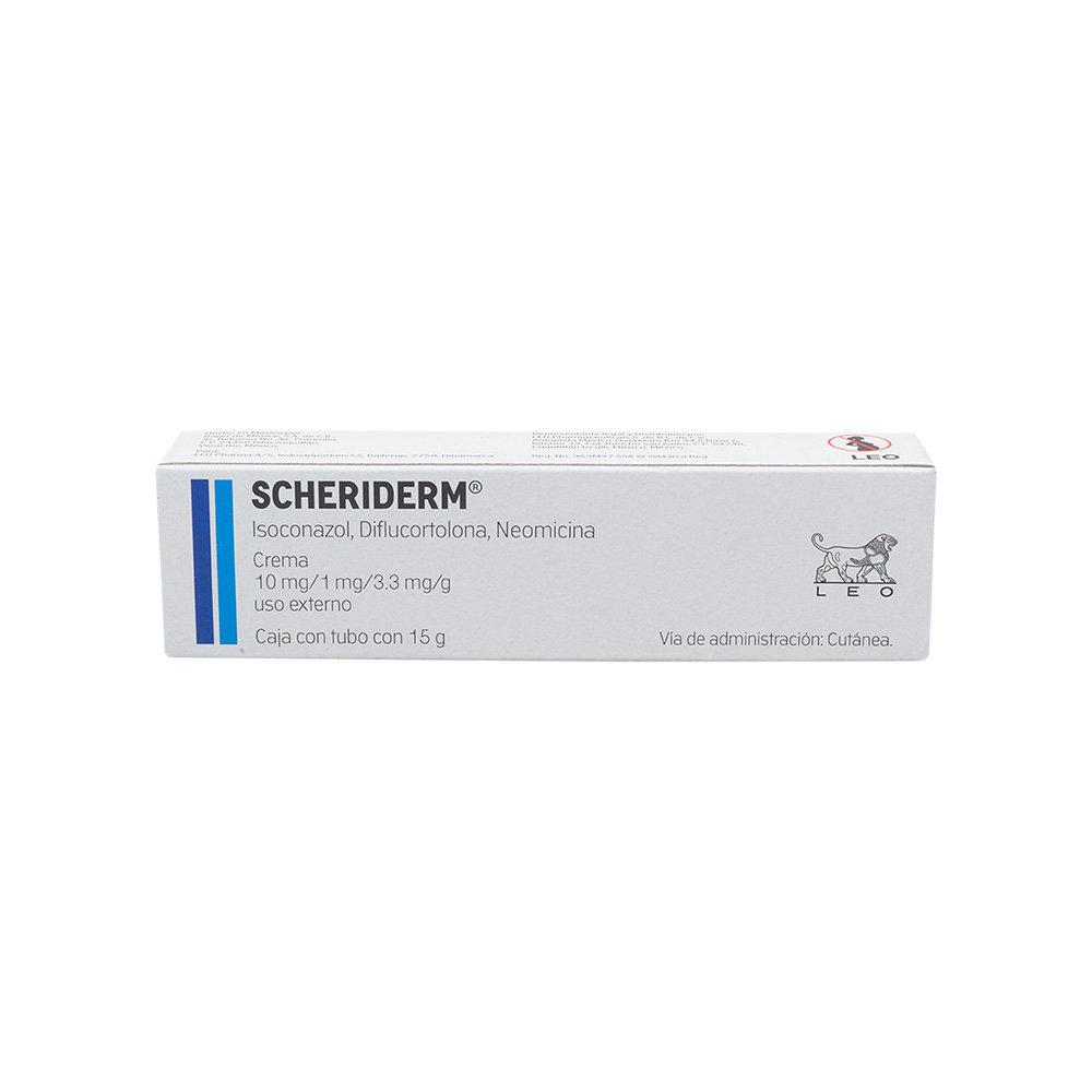SCHERIDERM (ISOCONAZOLE, DIFLUCORTOLONE, NEOMYCIN) 15G CREAM