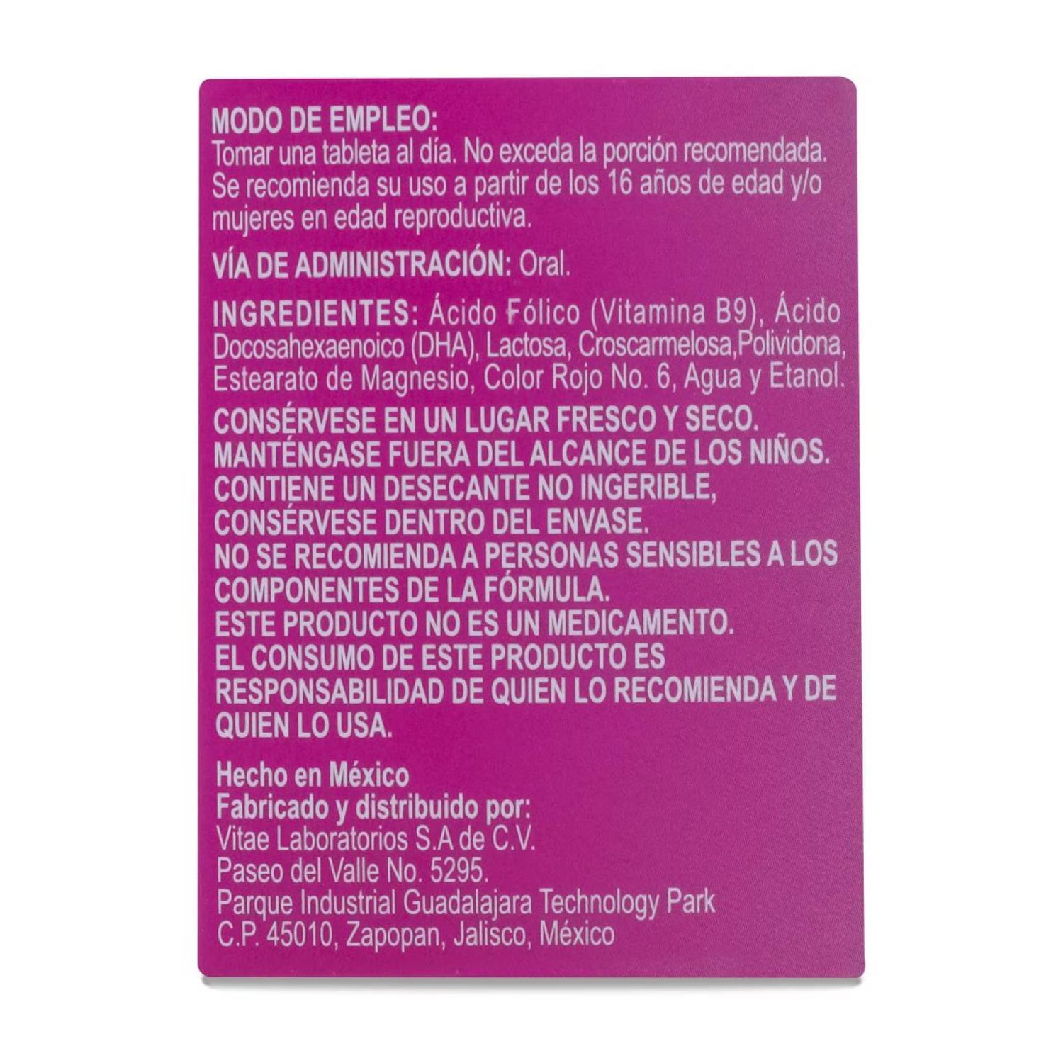 VITAFOLE  180MG 90 TAB