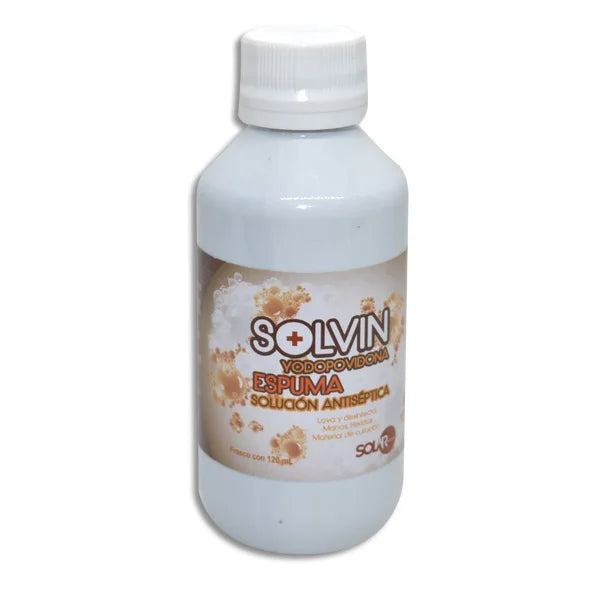 SOLVIN ANTISEPTIC SOLUTION FOAM BOTTLE 120 ML 8G/100 ML