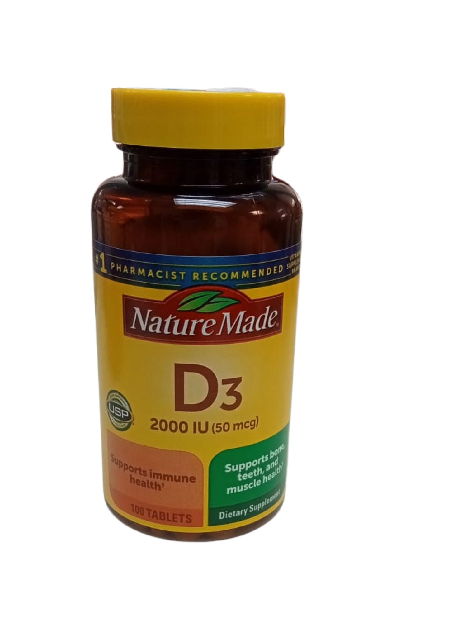 VITAMIN D3 50 MCG 100 TABLETS NATURE MADE