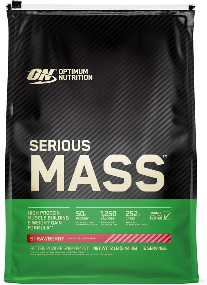ON SERIOUS MASS 12LBS STRAWBERRY - OPTIMUM NUTRITION
