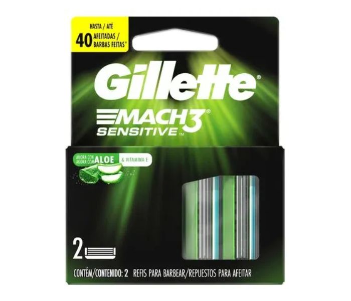 REPUESTOS PARA AFEITAR GILLETTE MACH3 SENSITIVE 2 PIEZAS