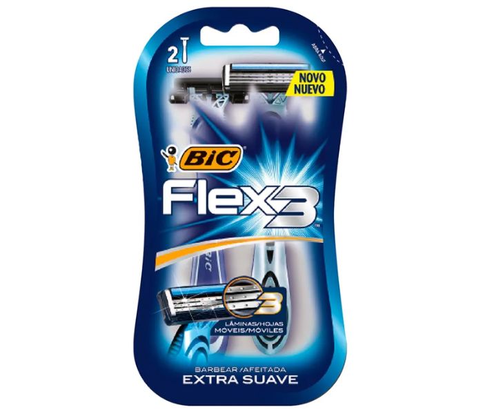 RASURADORA BIC FLEX EXTRA SUAVE 2 PIEZAS