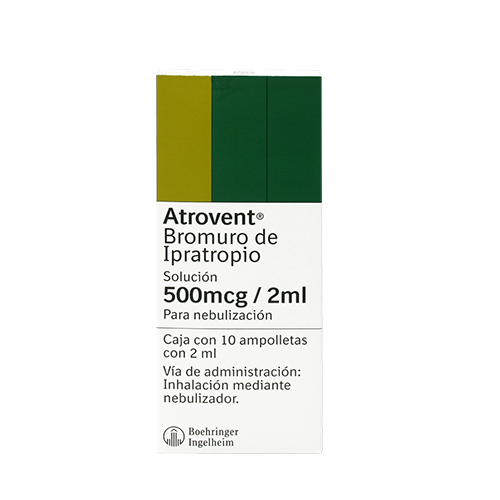 ATROVENT (IPRATROPIUM BROMIDE) 500MCG/2ML 10 AMPOULES OF 2ML