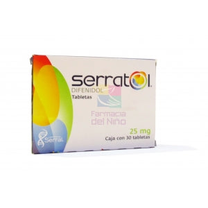 SERRATOL (DIFINIDOL) C/30 TABLETS 25MG