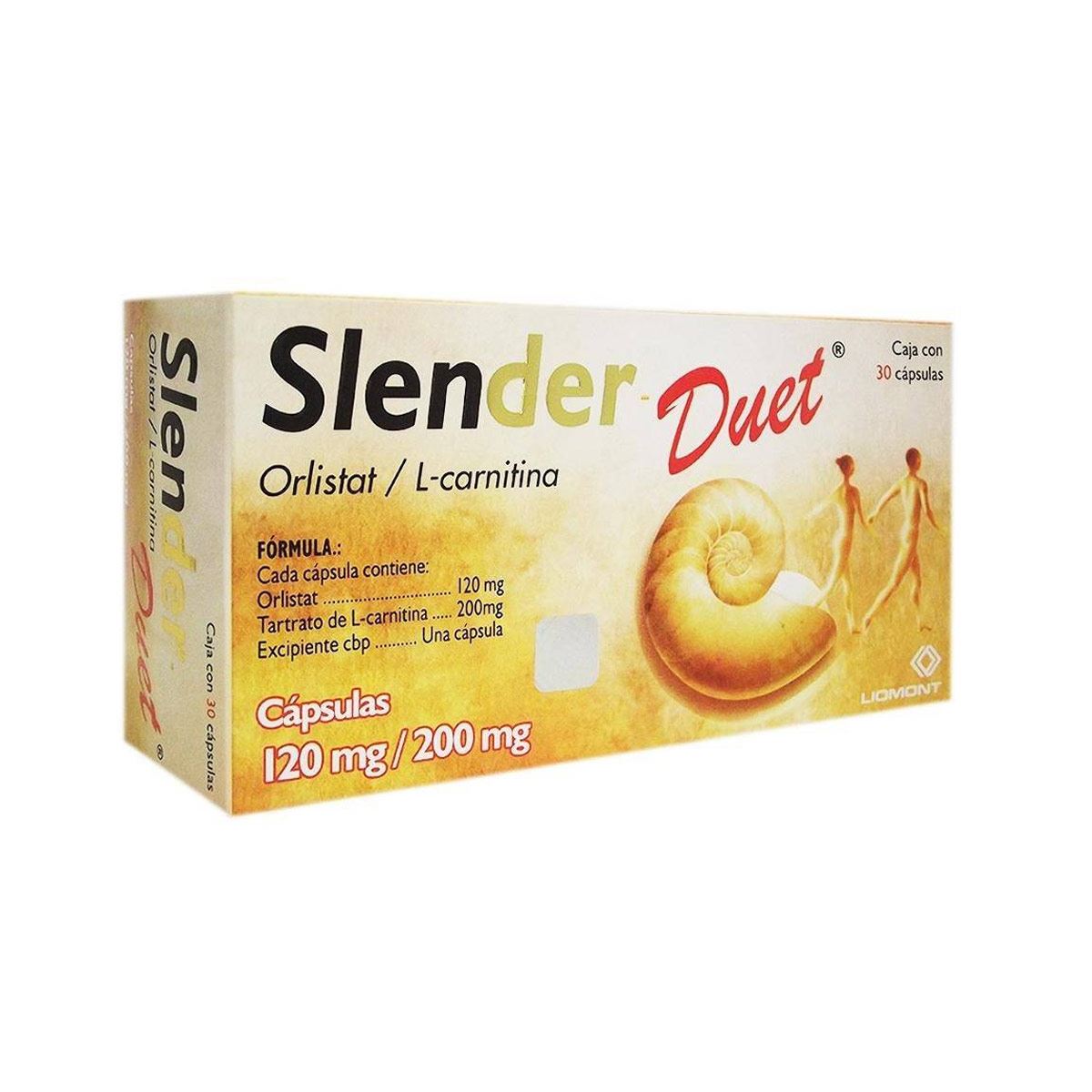 SLENDER DUET (ORLISTAT, LEVOCARNITINE) 120MG/200MG 30CAPSULES