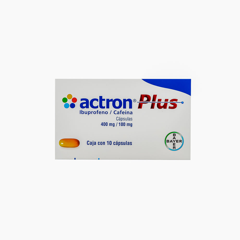 ACTRON PLUS (IBUPROFEN/CAFFEINE) 400MG/100MG 10CAPSULES