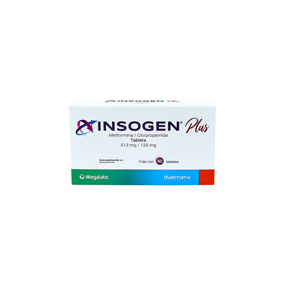 INSOGEN PLUS (METFORMIN/CHLORPROPAMIDE) 40TABLETS