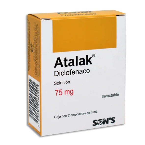 ATALAK (DICLOFENAC) INJECTABLE SOLUTION 75MG 2 AMPOULES