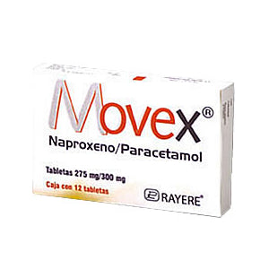 MOVEX (NAPROXEN/PARACETAMOL) 275MG/300MG 12T