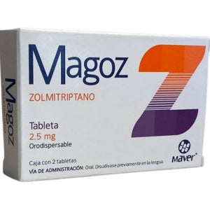 MAGOZ (ZOLMITRIPTAN) 2.5MG 2 ORODISPERSIBLE TABLETS