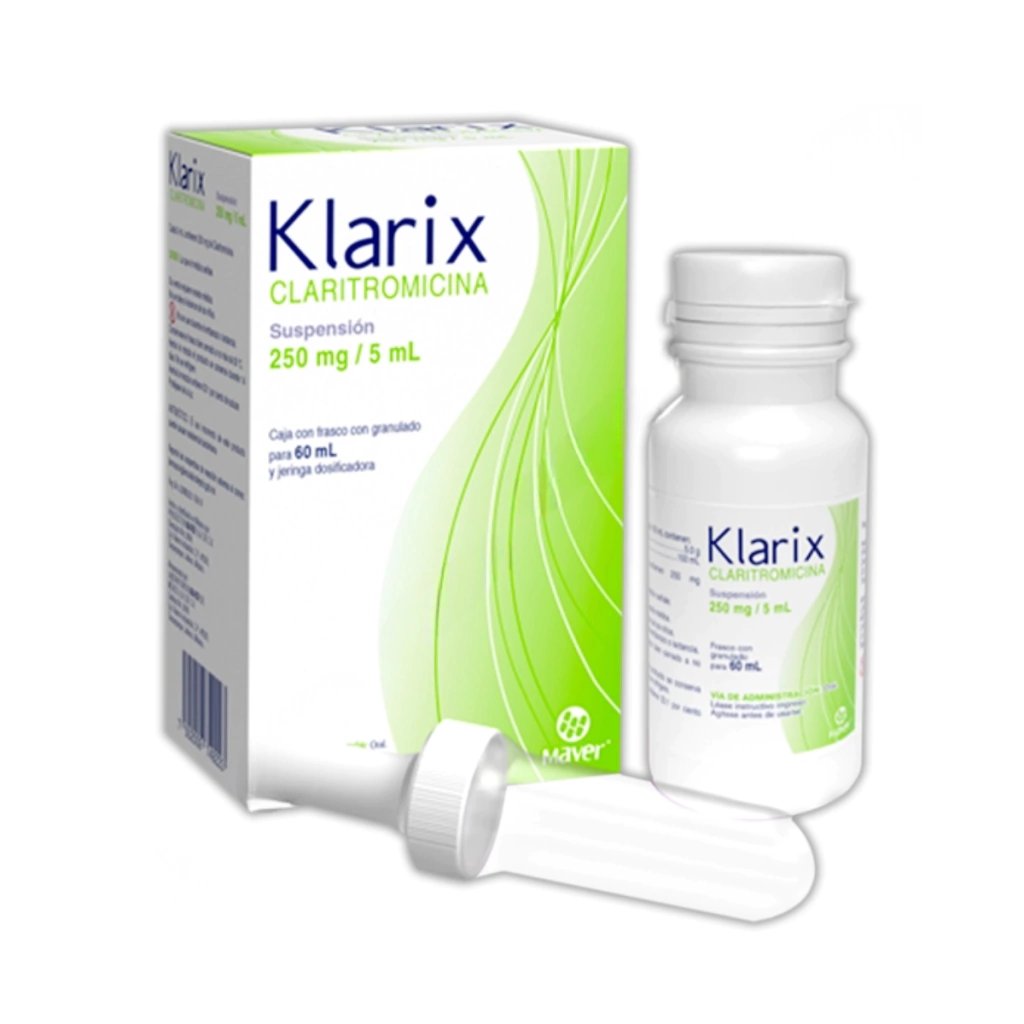 KLARIX (CLARITHROMYCIN) 250MG/5ML SUSPENSION