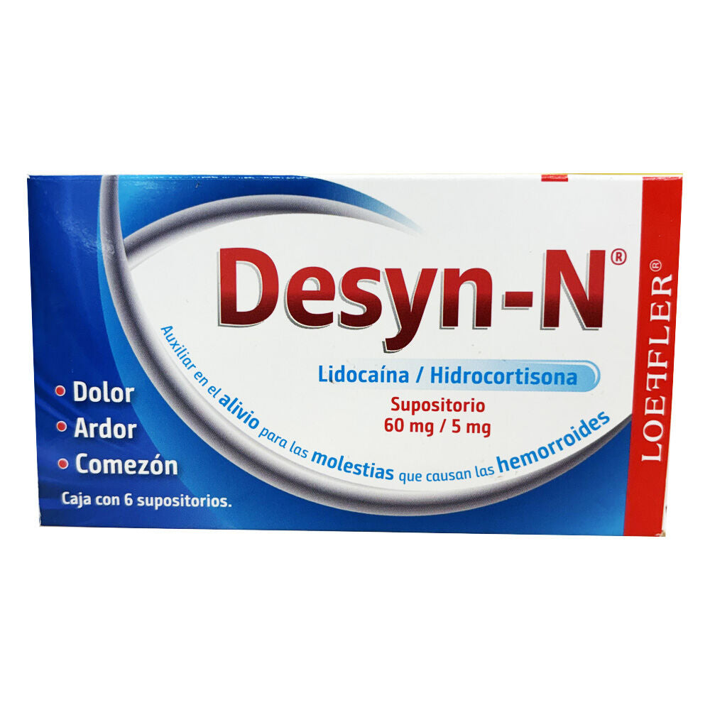 DESYN-N C/6 SUPOSITORIOS 60/5MG
