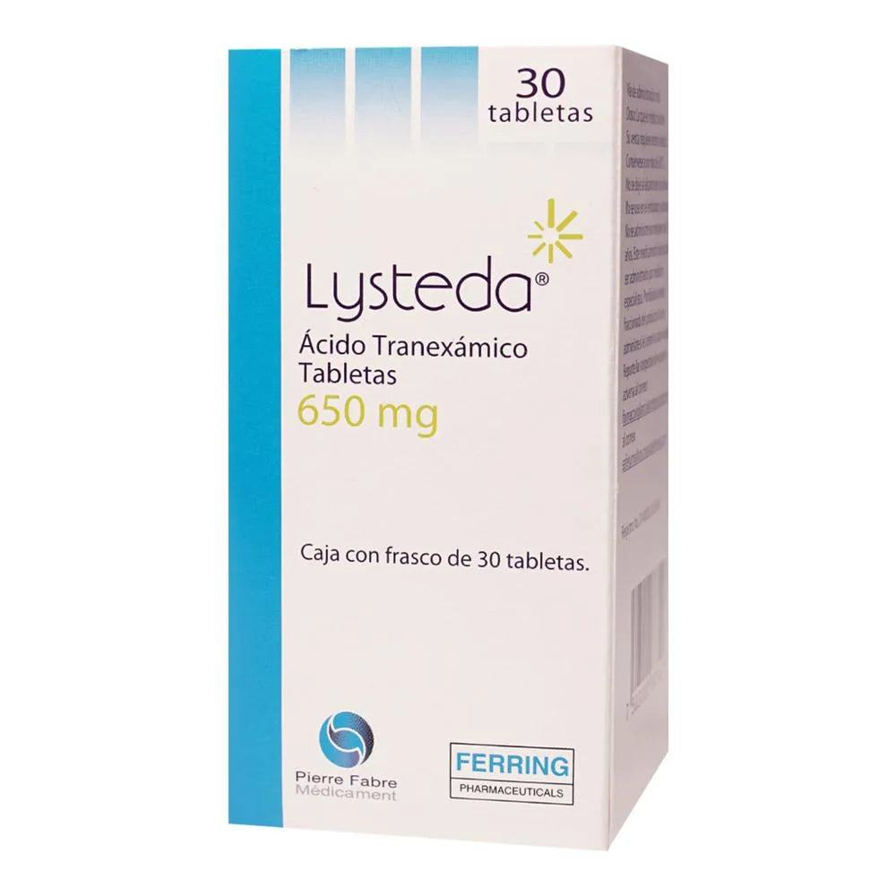 LYSTEDA (ACIDO TRANEXAMICO) 650MG 30TABLETAS – FARMACIA DEL NIÑO