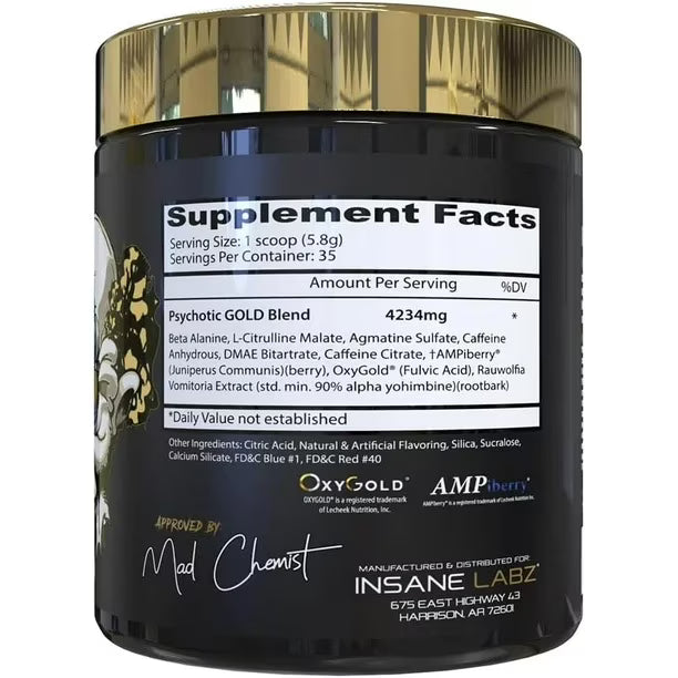 INSANE LABZ PSYCHOTIC GOLD PEACH MANGO 35 SERVICIOS