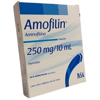 AMOPHYLLINE (AMINOPHYLLINE) 250MG 5 AMPOULES