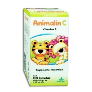 ANIMALIN C INFANTIL (SOY PROTEIN AND VITAMIN C) 80 CHEWABLE TABLETS