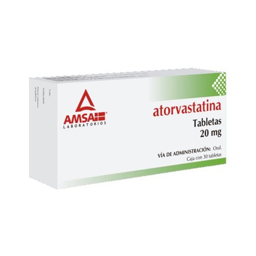 ATORVASTATINA 20MG 30TABLETAS