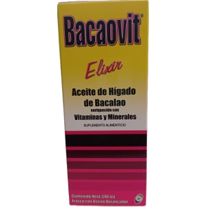 BACAOVIT ELIXIR (COD LIVER OIL VIT AND MIN) 340ML