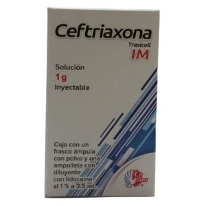 CEFTRIAXONE (COLLINS) 1G INJECTABLE SOLUTION 3.5ML