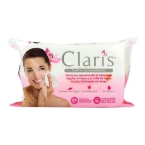 CLARIS MAKEUP REMOVER WIPES 40CT