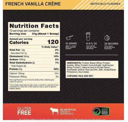ON 100% WHEY GOLD STD 5LB 2.27KG FRENCH VANILLA