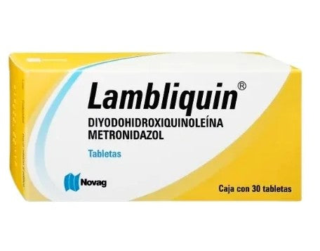 LAMBLIQUIN (DIIODOHYDROXYQUINOLINE/METRONIDAZOLE) 400MG/200MG 30TABLETS