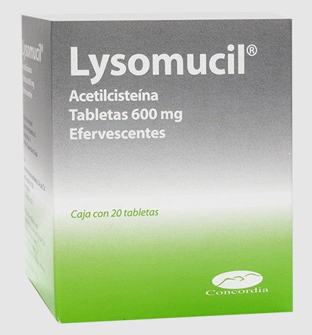 LYSOMUCIL (ACETYLCYSTEINE) 600MG 20 TABLETS