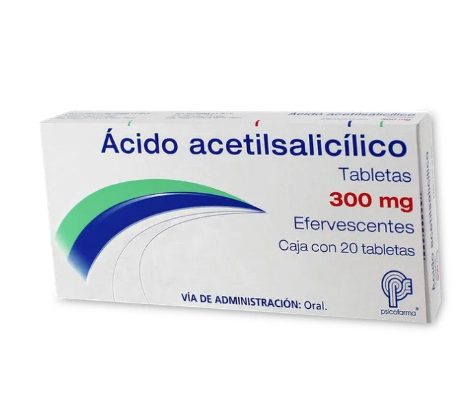 ACETYLSALICYLIC ACID 300MG 20 EFFERVESCENT TABLETS