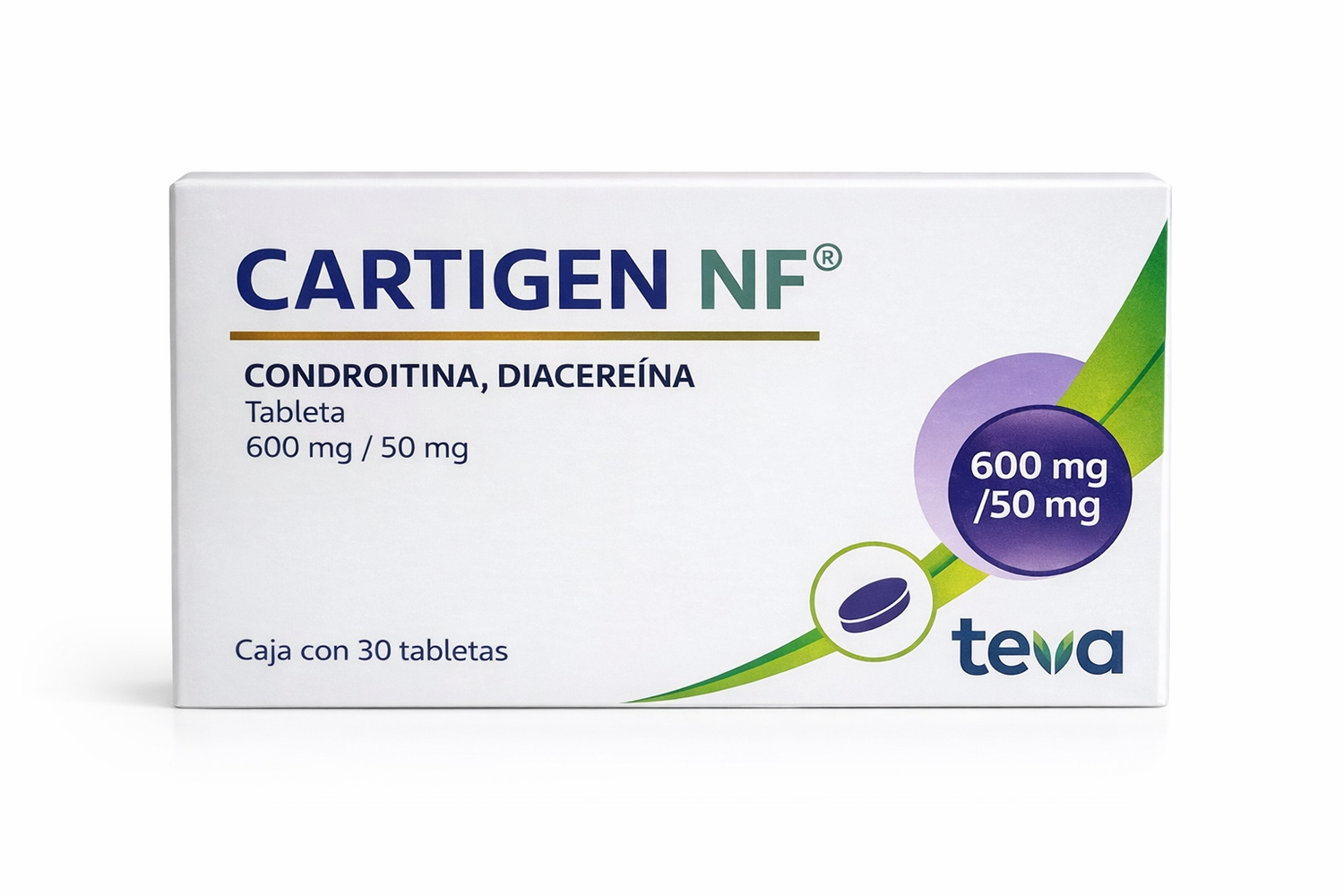 CARTIGEN NF 600MG/50MG (CHONDROITIN, DIACEREIN) WITH 30 TABLETS