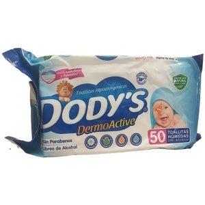 DODY'S HYPOALLERGENIC WET WIPES 50 COUNT