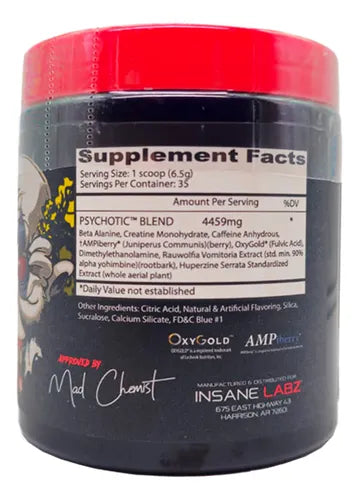 INS INSANE PSYCHOTIC 35SERV BLUE LEMONADE