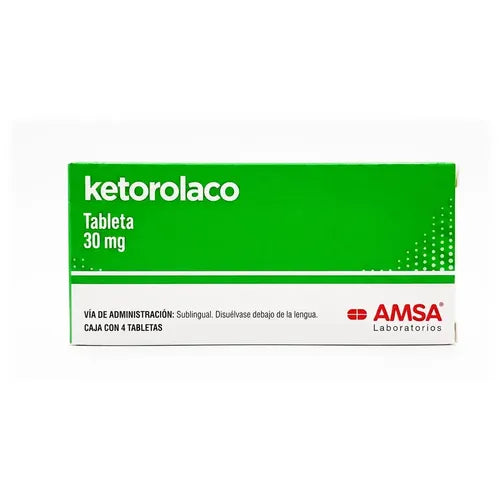 KETOROLACO (Amsa) 30 MG 4 TABLETAS SUBLINGUALES
