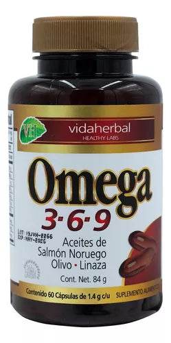 OMEGA 3-6-9 NORWEGIAN SALMON-OLIVE-CANADIAN FLAXSEED OILS 60 CAPSULES