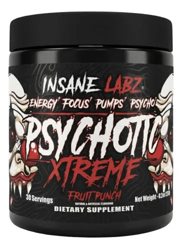 INSANE LABZ PSYCHOTIC XTREME FRUIT PUNCH 30 SERVICIOS