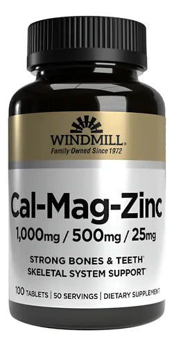 WINDMILL CALCIUM MAGNESIUM ZINC 100 TABLETAS