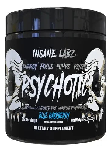 INSANE LABZ PSYCHOTIC BLACK 35 SERVICIOS BLUE RASPBERRY