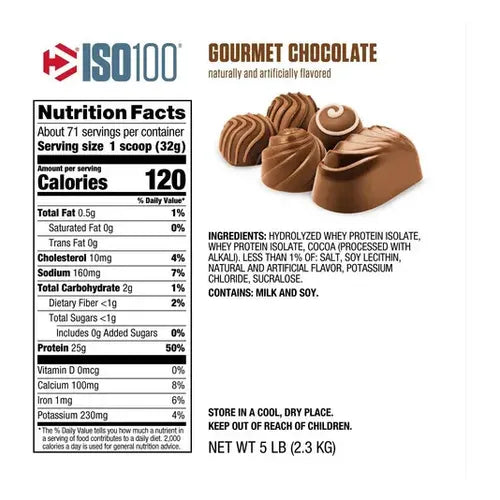DYMATIZE ISO 100 5LBS CHOCOLATE GOURMET