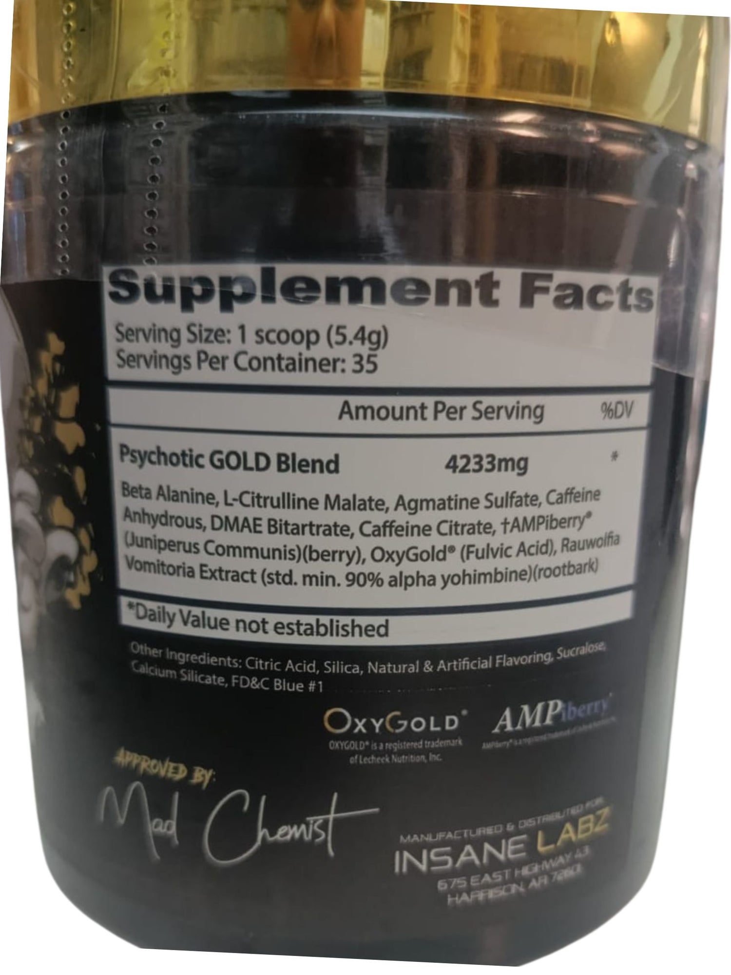 PSYCHOTIC GOLD 35SERV BLUE PUNCH