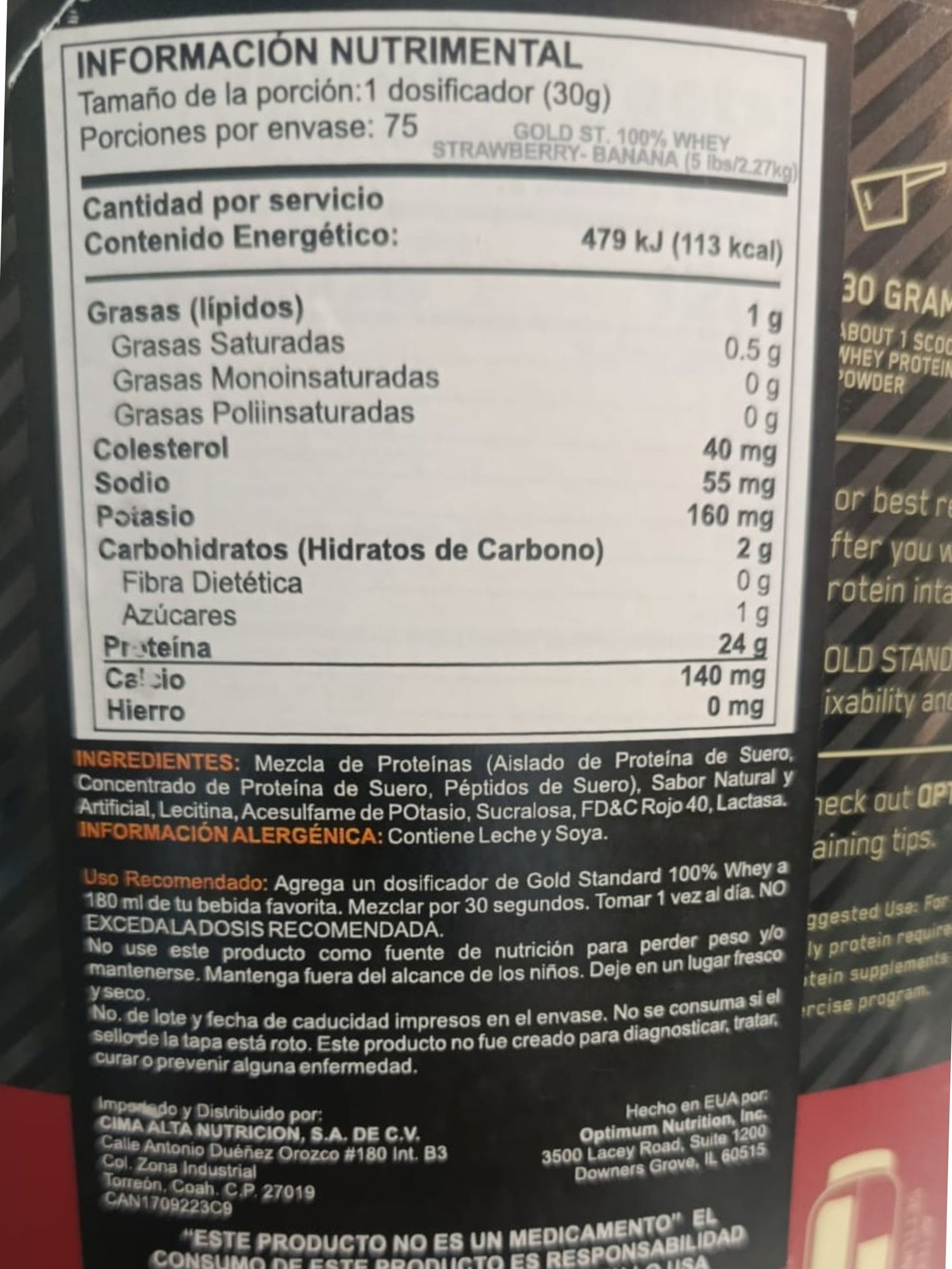 ON 100% WHEY GOLD STD 5 LBS STRAW-BANANA