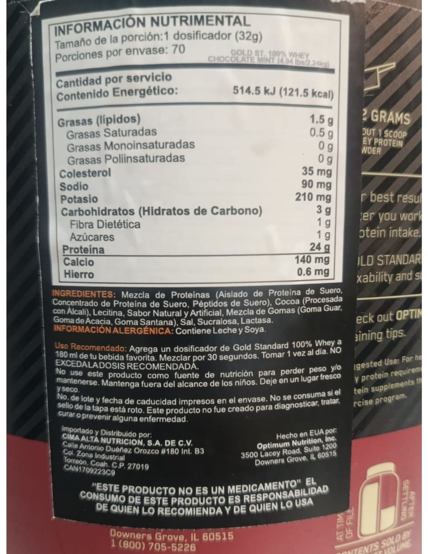 WHEY GOLD STD 5 LBS CHOCOLATE MINT