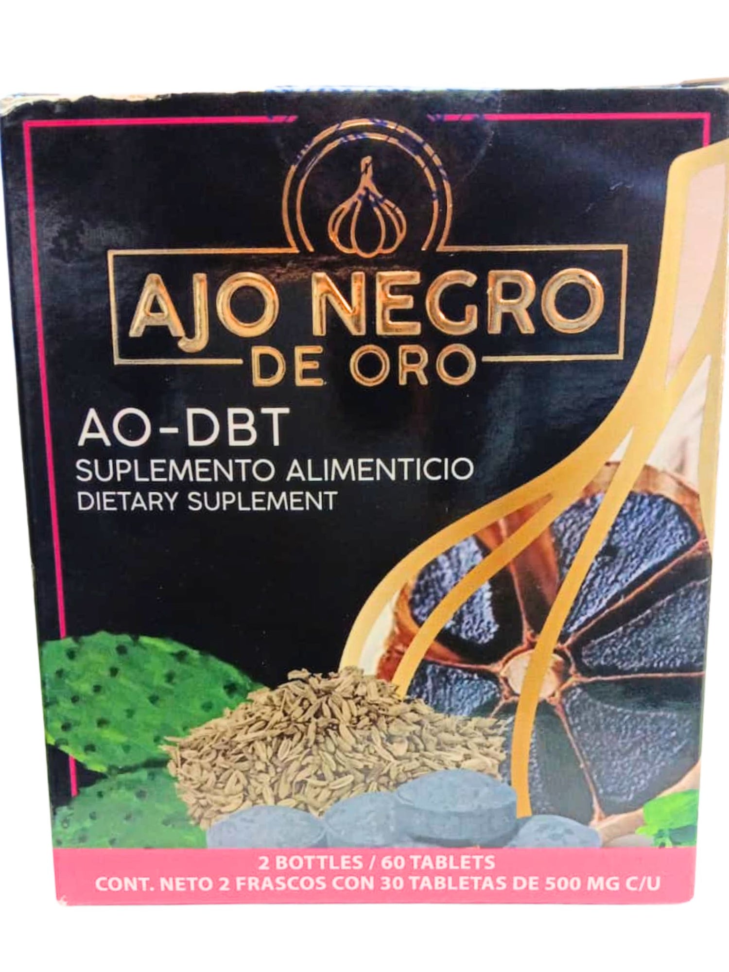 GOLD BLACK GARLIC AO-DBT 2 BOTTLES OF 30 TABLETS EACH