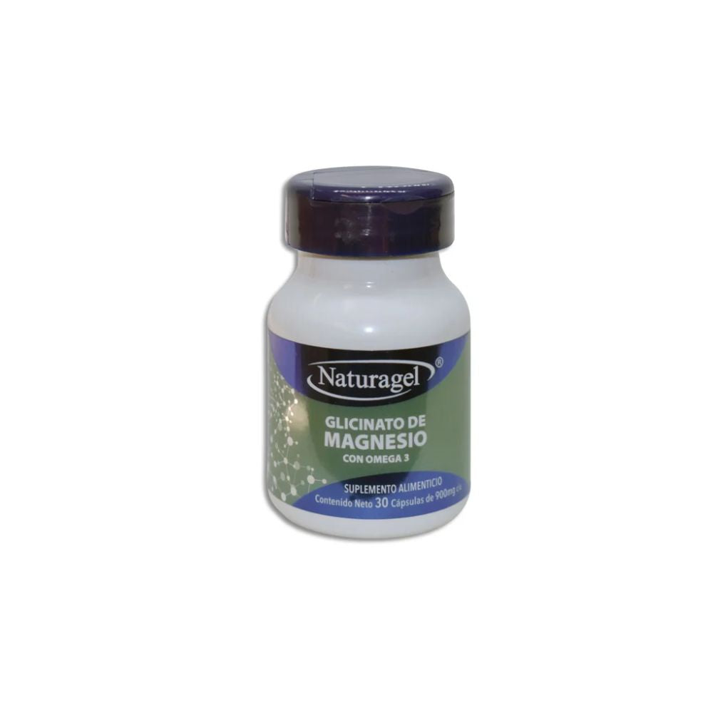 MAGNESIUM GLYCINATE WITH OMEGA 3 (Naturagel) 900MG 30 CAPSULES