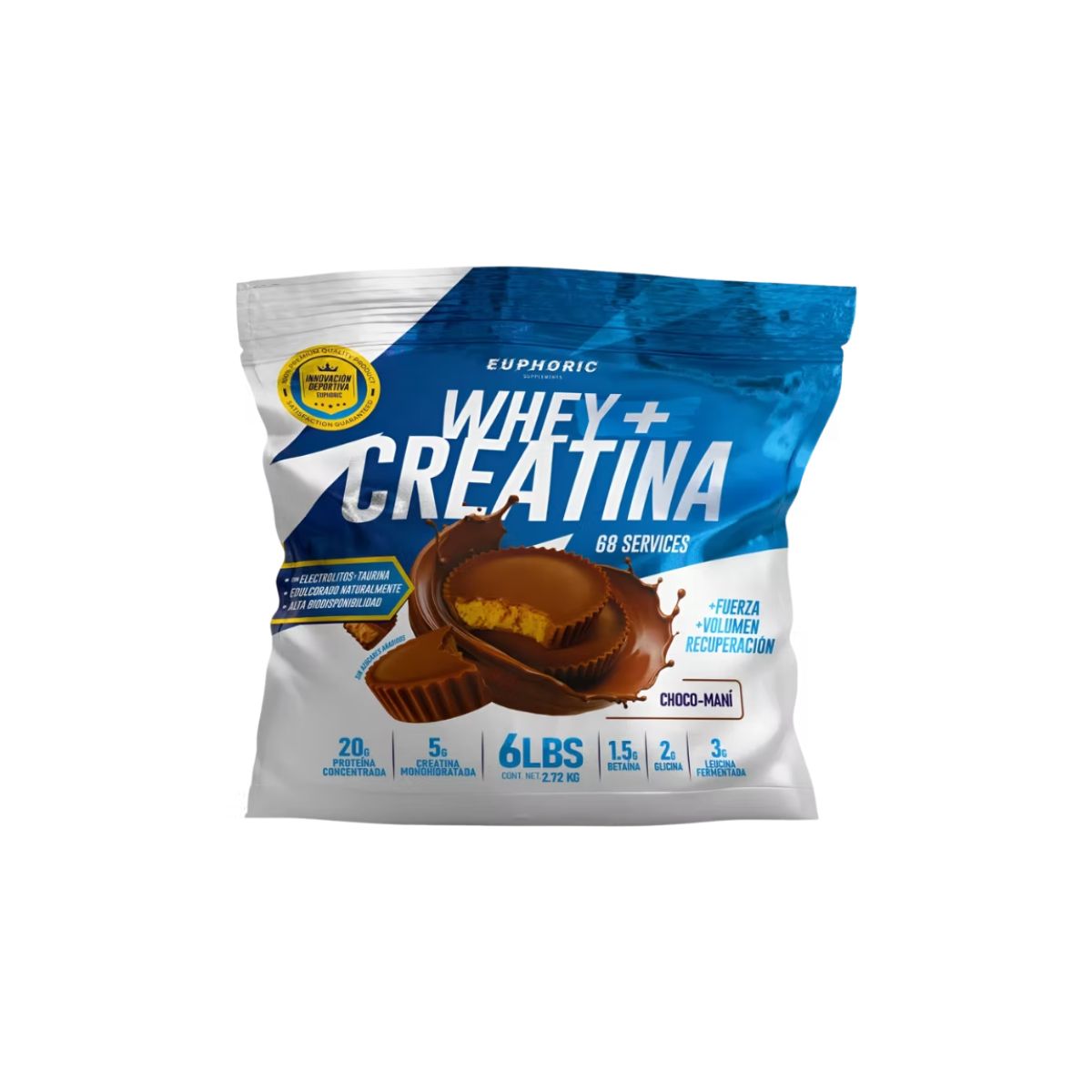 EUPHORIC WHEY + CREATINA 2.72KG CHOCO MANI