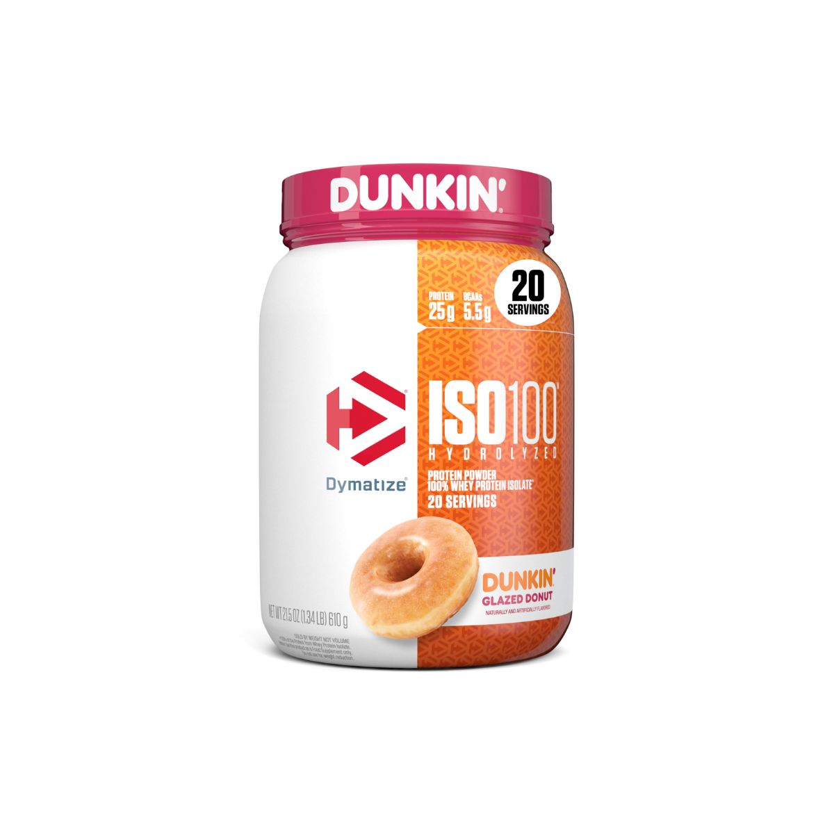 DYM ISO 100 1.3LBS 20 SERV DUNKIN GLAZED DONUT
