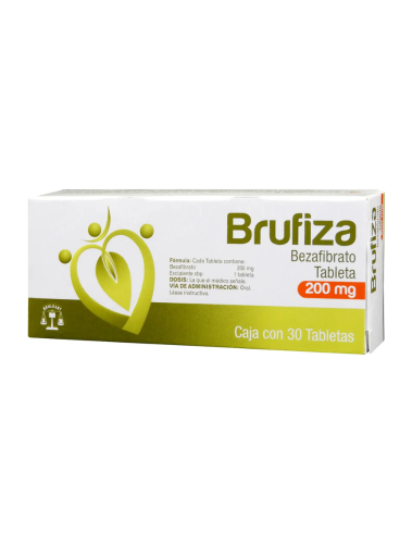 BRUFIZA (BEZAFIBRATE) 200MG 30TABLETS