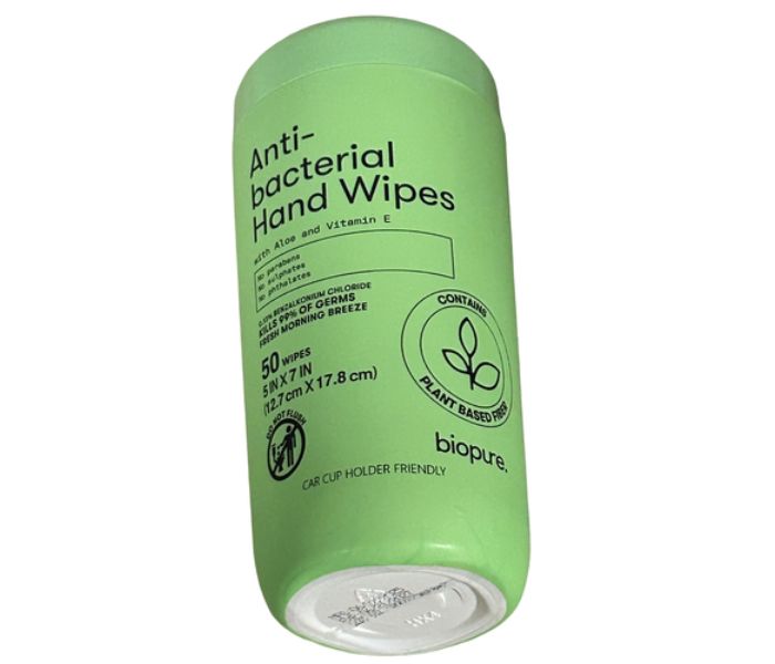 TOALLITAS ANTIBACTERIALES BIOPURE P/MANOS CON ALOE Y VITAMINA E