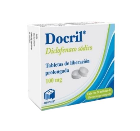 DOCRIL (DICLOFENAC SODIUM) 100MG 24TAB
